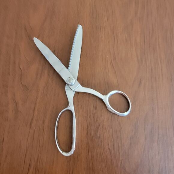 Vintage Wiss Chrome Plate Zig Zag Pinking Shears Scissors Newark, NJ, USA - Picture 2 of 12